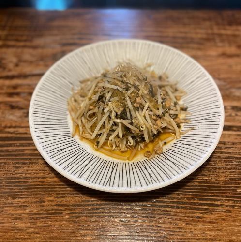 辛子高菜とモヤシ炒め