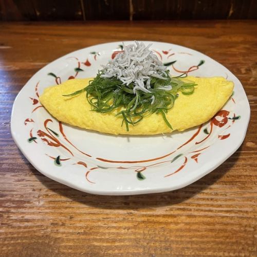 しらすとねぎのオムレツ