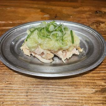 蒸し鶏 ネギ塩