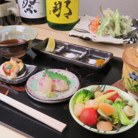 Published in a magazine! "Tempura course" 7500 yen that you can enjoy one by one in front of you