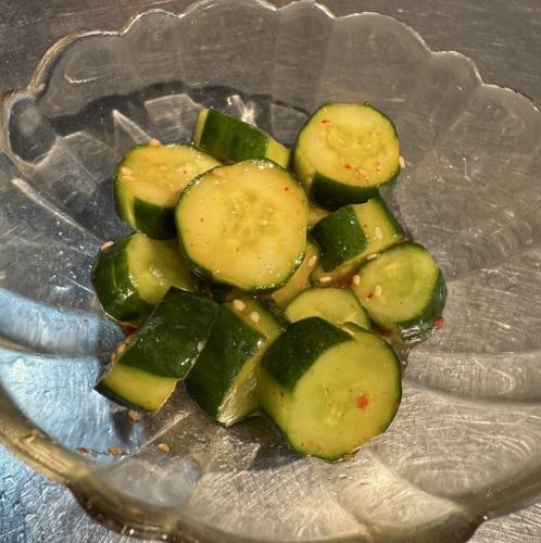 Potato salad / Spicy seared cucumber / Okra with sesame dressing