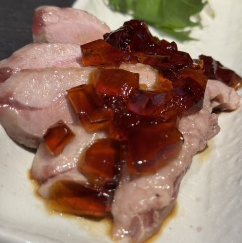 Low-temperature roasted duck with citrus jelly