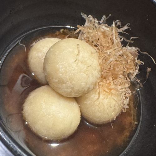 Deep-fried chewy meatballs