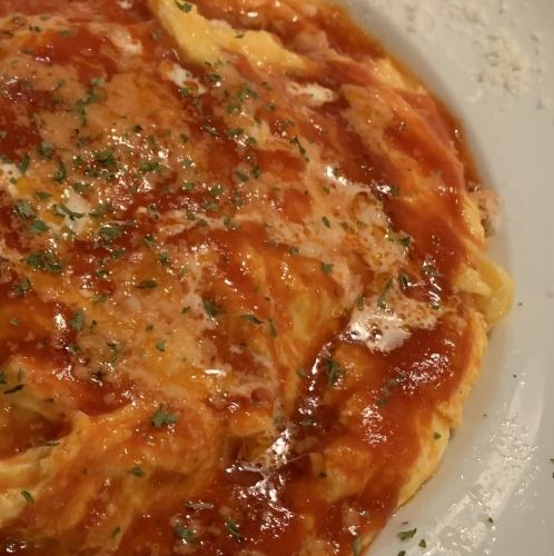Omelet rice tomato