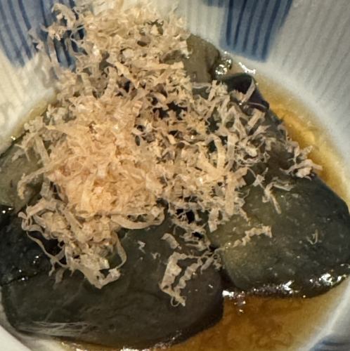 茄子の揚げ浸し/チーズさつま揚げ/鶏皮ポン酢