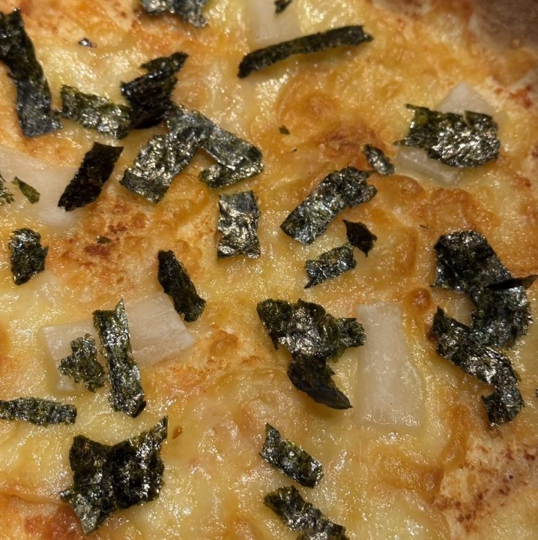 明太子と餅のマヨピザ