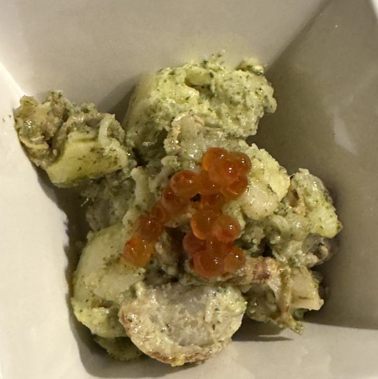 ホタテとじゃがいものジェノベーゼマリネ/鮮魚のカルパッチョ薬味サラダ仕立て/イカチヂミピリ辛ポン酢