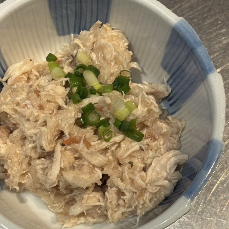 鶏ササミと梅肉のみぞれ和え