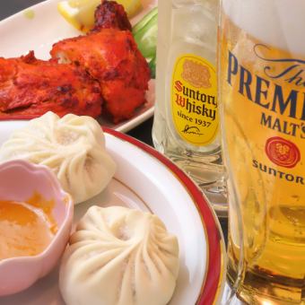 《パーティーセット》モモ・タンドリーチキン付き90分飲み放題2000円(税込)