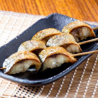 Grilled mackerel skewers