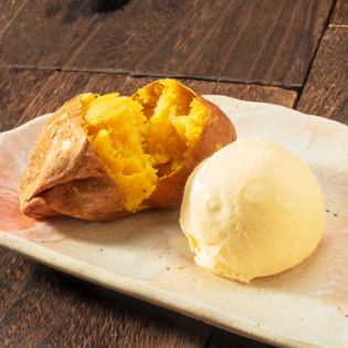 Annou sweet potato with ice cream