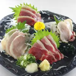 Assorted chicken sashimi from premium chicken brands
