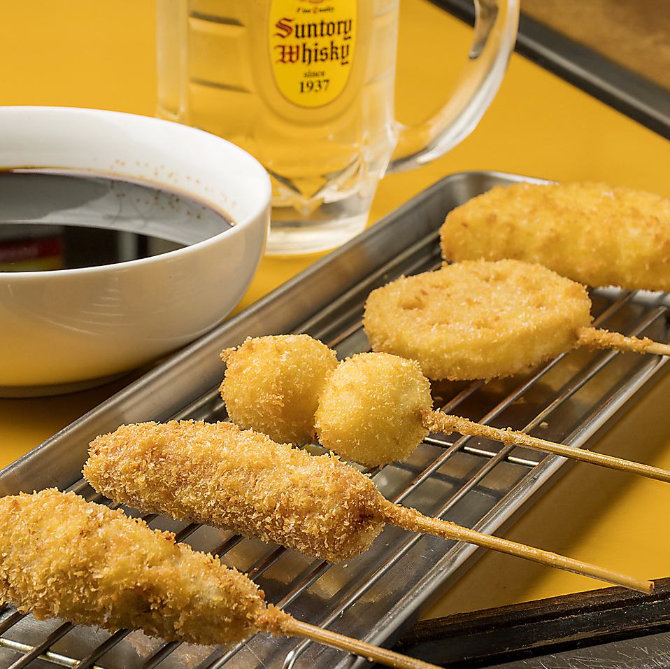 こだわり串カツ・もんじゃ焼きと相性抜群のお酒で至福のひととき