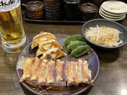 【텐만점 한정! 좋고 코도리 세트】만두 3종+콩나물 나물+음료로 MAX420엔 유익!1650엔