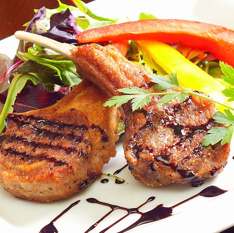 ラムチョップロースト バルサミコソース