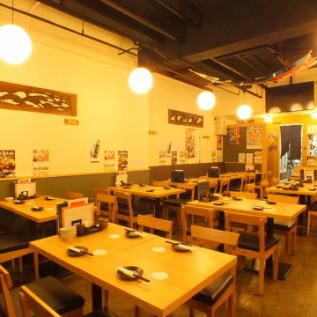 レイアウト自由の店内は総座席数58席！