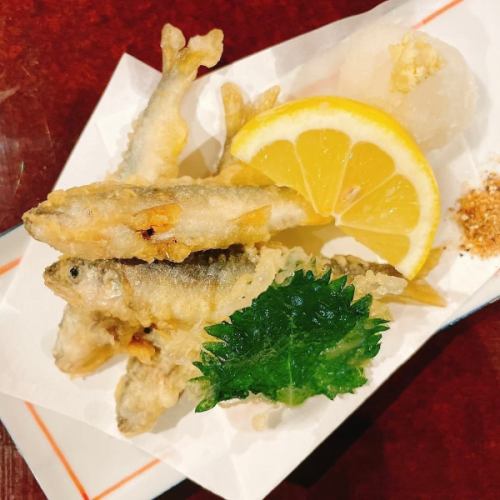稚鮎天ぷら　飛騨の山椒塩