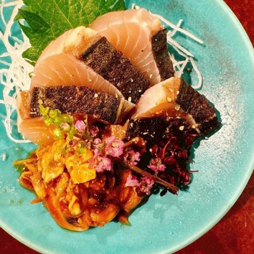 秋サワラたたき マッシュルーム味噌