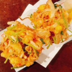 桜海老とトウモロコシかき揚げ