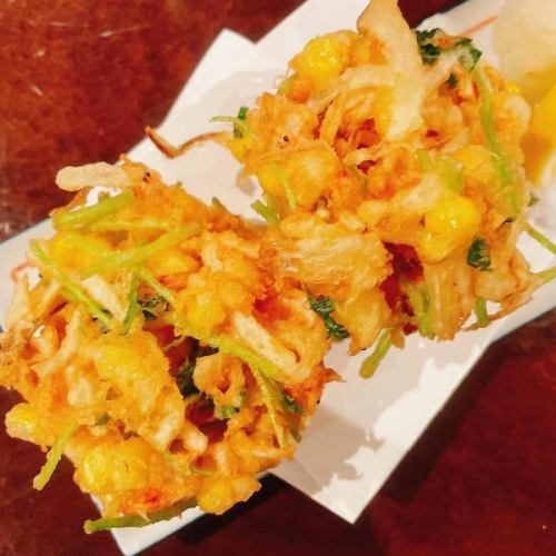 桜海老とトウモロコシかき揚げ