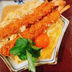 海老フライ玉子とじ