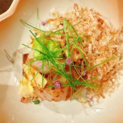 ブリと筍とそら豆おかか和え