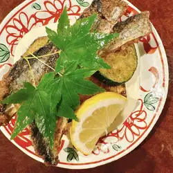 秋刀魚とズッキーニの山椒唐揚げ　シークワーサーマヨ