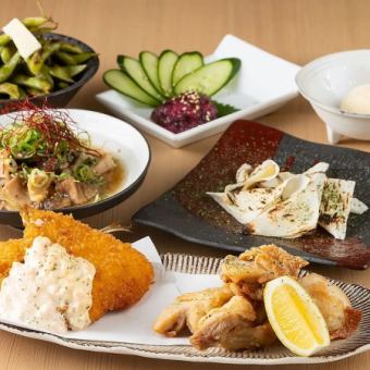 【わっぱち梅コース】★２時間飲み放題付き★多彩な一品料理や自家製うどんなど選べる〆満喫！