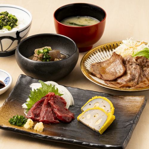 火の国牛たん炭火焼麦とろろ定食
