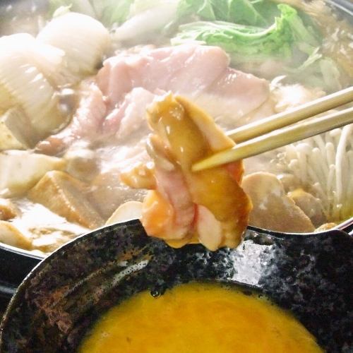 人気！鶏すき焼きコース！