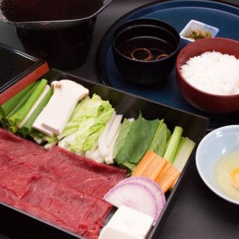 《櫻桃肉壽喜燒火鍋和10種Matoniya特製前菜》晚餐含一杯飲料3000日元→2500日元