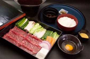 《萨摩和牛寿喜烧锅和10种Matoniya特制开胃菜》包含一杯饮料4000日元→3500日元