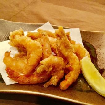 Deep-fried natural or fried shrimp from Kagoshima