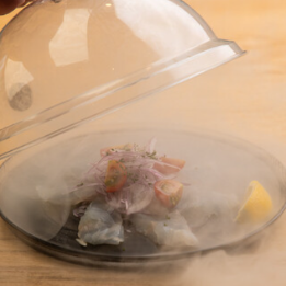 【お料理のみ】あに家 おつまみ小皿コース◆瞬間スモークカルパッチョなどを味わえる！[全9品]