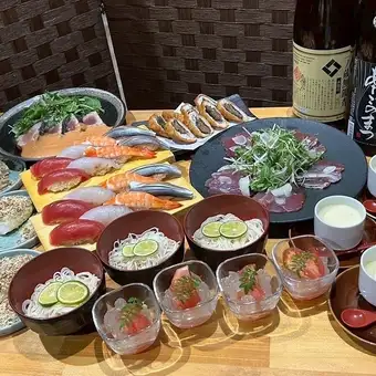 ちょっと贅沢に！ プレミアム宴会コース120分飲み放題付きコース　30名様以上で個室貸切ok