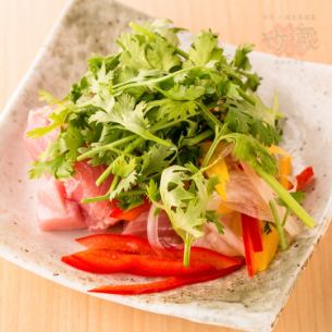 鮮魚と水菜のサラダ