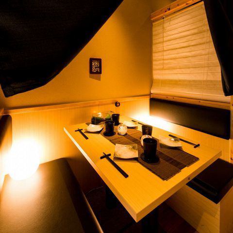 A completely private room where you can relax and go on a date ◎ Birthday service also available