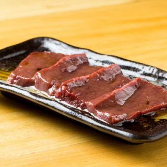 Grilled fresh liver sashimi