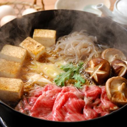 [Year-end party] 10-item "Beef Sukiyaki Course" with 2 hours of all-you-can-drink ⇒ 8,000 yen (tax included)