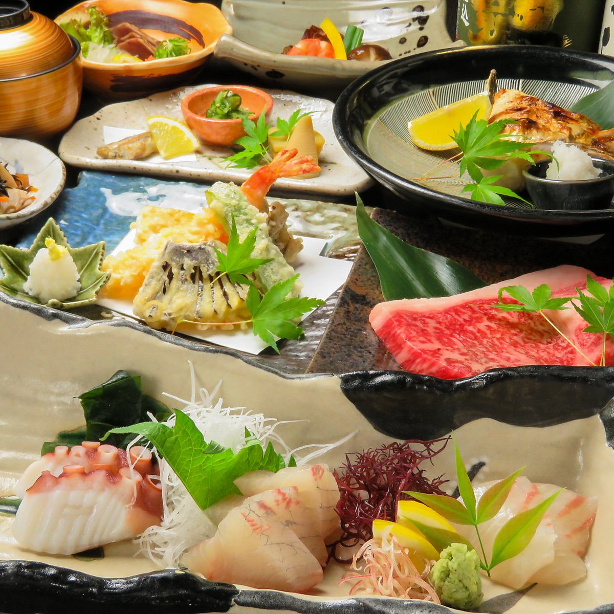 享受美味的日本清酒和美味的日本料理，享受美好時光的浪漫時光【花木】