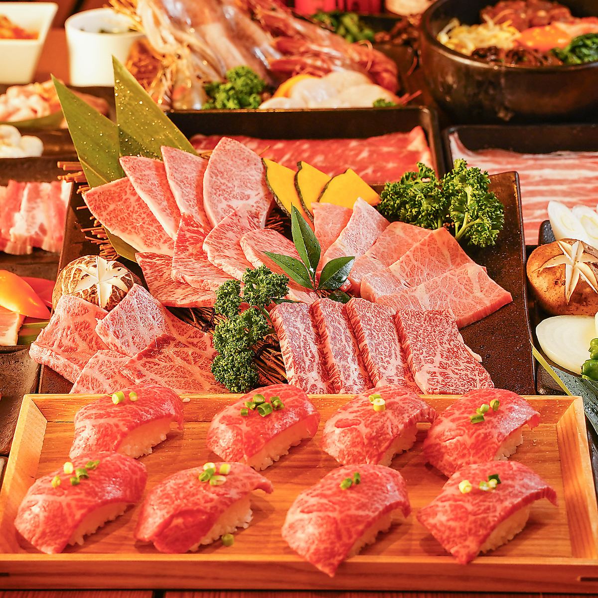 【焼肉】新宿NO.1 -焼肉 食べ放題- 国産和牛A5ランクで贅沢を♪