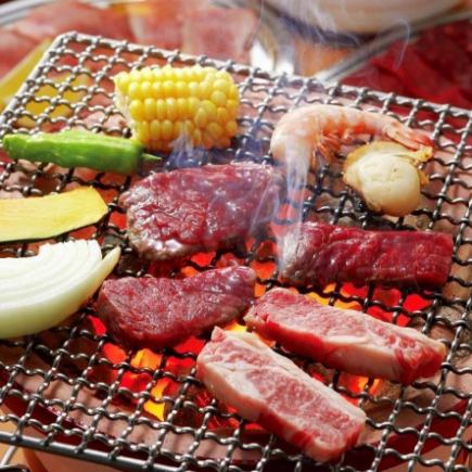 人気No.1【食べ放題のみ】国産牛や牛タン含む89品 焼肉食べ放題◇4,268円