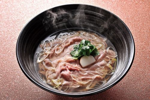 牛ロースしゃぶ肉のおうどん