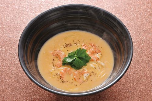 海老クリームのおうどん