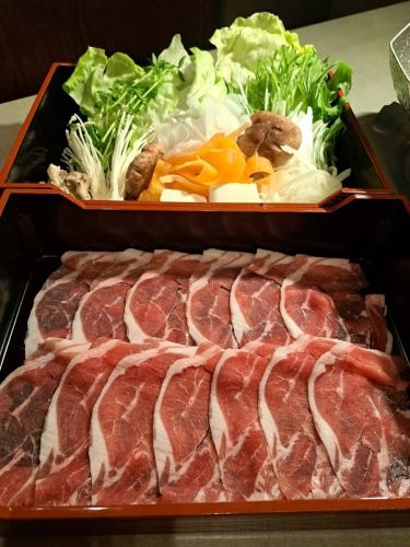 Hokkaido lamb shabu vegetable set