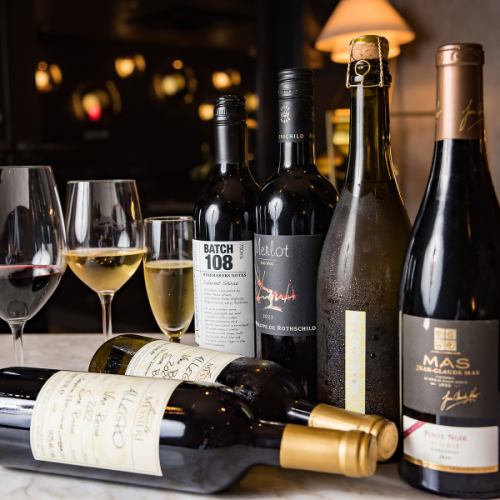 50種類以上のワインも♪