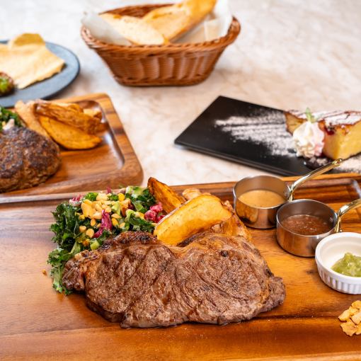 【レコメンドランチ】WAGYUステーキなど全4品＋乾杯スパークリング