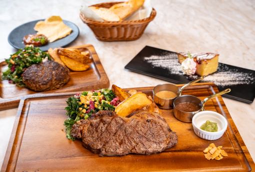 【レコメンドランチ】WAGYUステーキなど全4品＋乾杯スパークリング