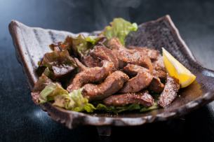 Beef heart with garlic