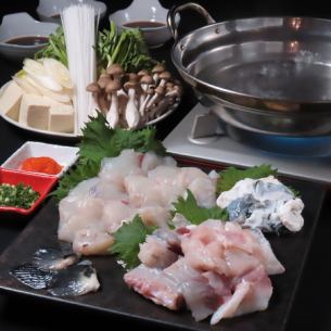 下関直送、国内産とらふぐ鍋(5日以上前の予約が必要です)